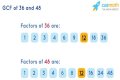 what is the gcf of 36 and 48